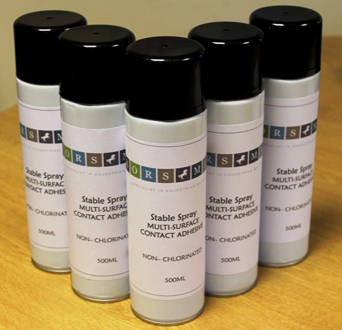 five cans of our stable spray contact adhesive