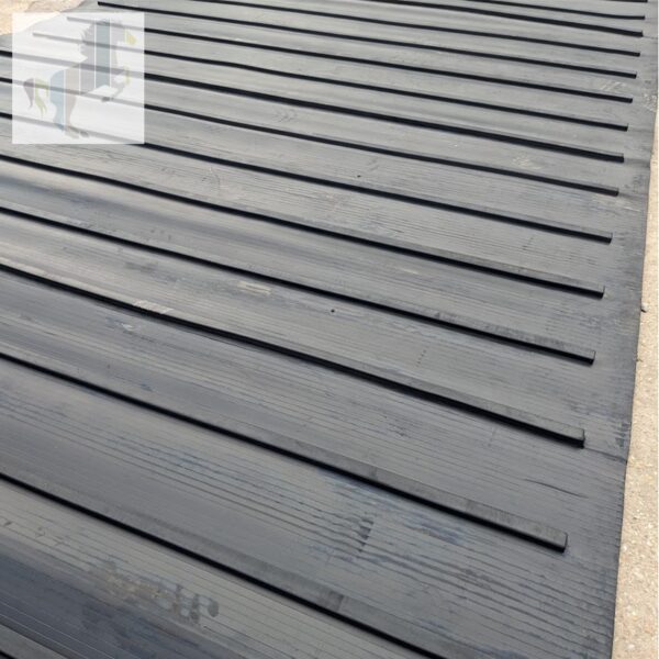 Moulded Ramp Matting with rubber bars moulded into the mat.