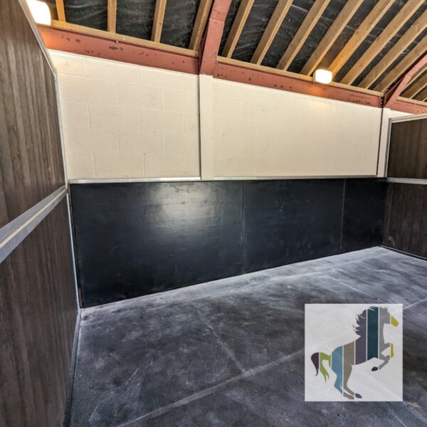 back wall installed with the deluxe wall panels